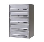 Skrzynka pocztowa Eurobox 5-wrzutowa GH-V15S stal nierdzewna