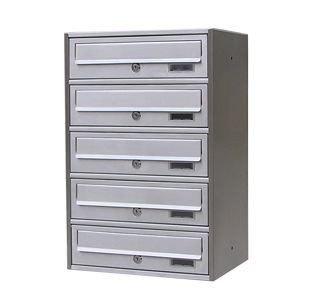 Skrzynka pocztowa Eurobox 5-wrzutowa GH-V15S stal nierdzewna