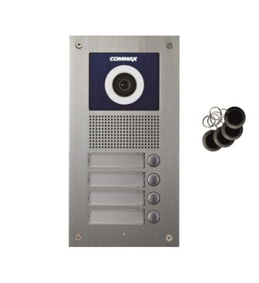 Commax DRC-4UC/RFID, 4-przyciskowy panel z kamerą i czytnikiem RFID