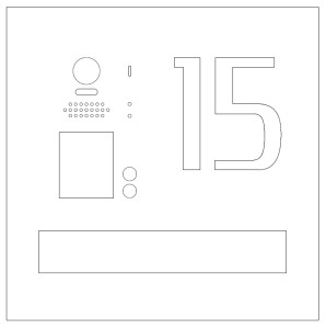 ZESTAW: skrzynka na listy VERONA z wideodomofonem Vidos DUO S1202A i wyciętym napisem