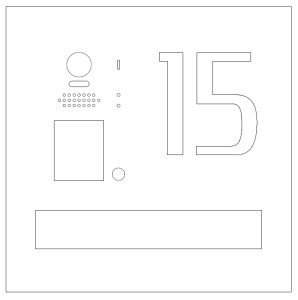 Skrzynka na listy z wyciętym napisem VERONA do kamery wideodomofonu Vidos DUO