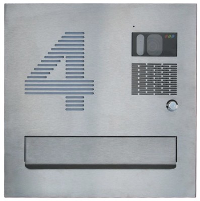 ZESTAW: skrzynka na listy VERONA z wideodomofonem Commax DRC-4CANS i wyciętym adresem