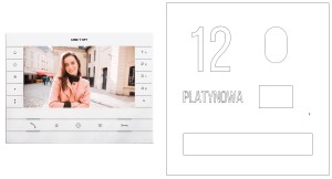 ZESTAW: skrzynka na listy VERONA z wideodomofonem  jednorodzinnym CAME FUTURAKITVC04 i napisem