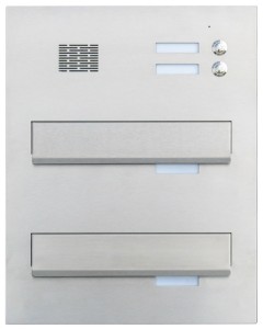 Podwójna skrzynka na listy VERONA SM-2P-W2 z modułem domofonu dla dwóch lokatorów