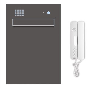 ZESTAW: pionowa skrzynka na listy FORTA z domofonem MIWI URMET - unifon Signo 1140/1