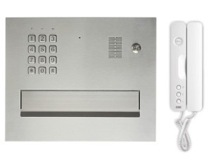 ZESTAW: skrzynka na listy VERONA z domofonem MIWI URMET i szyfratorem B1000
