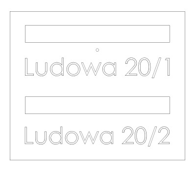 Podwójna skrzynka na listy WESTA z wyciętymi dwoma napisami