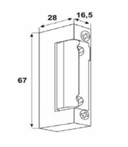 Elektrozaczep DORCAS małogabarytowy rewersyjny z wyłącznikiem 41-2-ND512F 12VDC