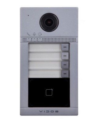 Vidos ONE S2404-N stacja bramowa czteroabonentowa z czytnikiem Mifare natynkowa