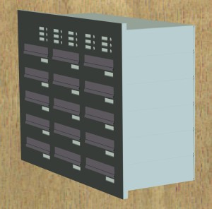 Przelotowa skrzynka pocztowa 15-wrzutowa SPO-15 (standard SPO)