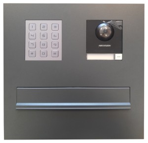 ZESTAW: skrzynka na listy VERONA z kamerą wideodomofonu IP Hikvision DS-KD8003-IME1 i szyfratorem DS-KD-KP