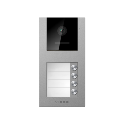 Stacja bramowa Vidos X S11-4 z kamerą AHD - stalowa - 4 przyciski