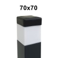 BLIX lampka LED do słupka ogrodzeniowego 70x70 mm pod daszek wciskany lub nakładany
