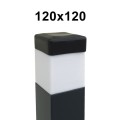 BLIX lampka LED do słupka ogrodzeniowego 120x120 mm pod daszek wciskany lub nakładany