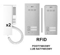 ACO Familio FAM-P-2NPACC dwurodzinny domofon z unifonami INS-UP i czytnikiem RFID [ZESTAW]