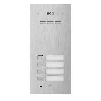Cyfrowy panel domofonu ACO Familio FAM-P-4NPACC z 4 przyciskami i czytnikiem RFID, podtynkowy