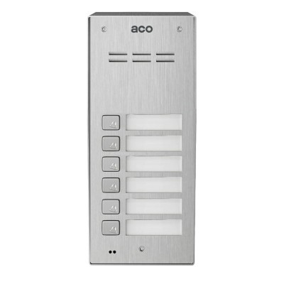 Cyfrowy panel domofonu ACO Familio FAM-P-6NPACC-NT z 6 przyciskami i czytnikiem RFID, natynkowy