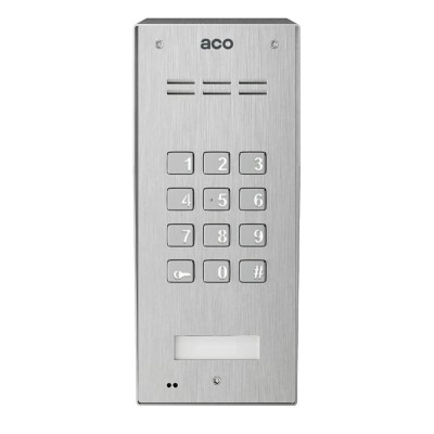 Cyfrowy panel domofonu ACO Familio FAM-P-ZSACC-NT z szyfratorem i czytnikiem RFID, natynkowy