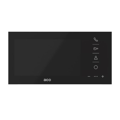 Monitor głośnomówiący ACO INS-MP7 z ekranem 7" do systemów cyfrowych INSPIRO i Familio, czarny
