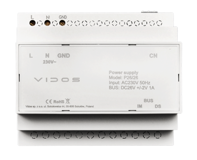 Zasilacz systemowy Vidos DUO P26/26