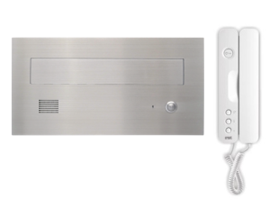ZESTAW: skrzynka na listy VERONA NISKA z domofonem MIWI URMET - unifon Signo 1140/1