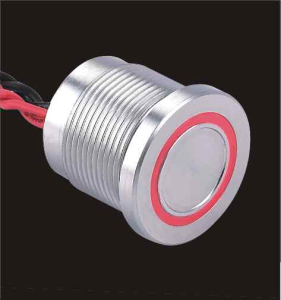 Przycisk piezo 19 mm stal nierdz. PS193P10YSS1-x24T z podświetleniem  24V 