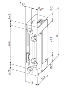 Elektrozaczep DORCAS 99NF 10-24V