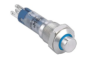 GQ10-K-11E/.../S wandaloodporny przycisk 10 mm z podświetleniem pierścieniowym i główką wystającą