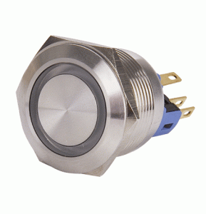 GQ22-11E/x/24/S wandaloodporny przycisk 22 mm z podświetleniem pierścieniowym 24V 