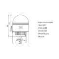 HBJD-50-C Kolumna sygnalizacyjna 1-modułowa 24V, światło ciągłe LED, buzzer