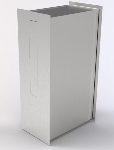 Wąska przelotowa  skrzynka na listy z pionowym wrzutem