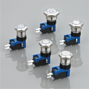 LCA22-11Z/x/12V/S wandaloodporny, bistabilny przycisk 22 mm dużej obciążalności z podświetleniem pierścieniowym 12V