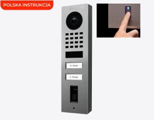 DoorBird D1102FV-S dwuprzyciskowy wideodomofon IP z modułem Wi-Fi i czytnikiem linii papilarnych natynkowy