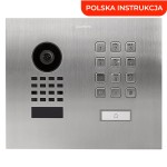 DoorBird D1101KH Modern jednoprzyciskowy wideodomofon IP z klawiaturą, podtynkowy