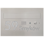 Skrzynka na listy BMS25-1P z domofonem i wyciętym napisem