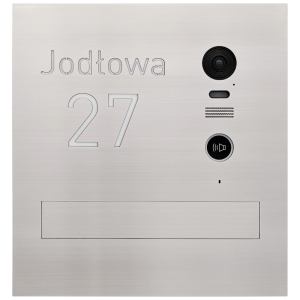 ZESTAW: skrzynka na listy VERONA z wideodomofonem Vidos DUO S1001 i adresem domu