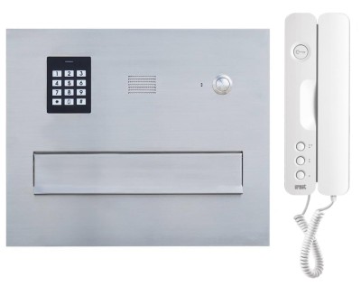 skrzynka na listy VERONA z domofonem MIWI URMET i szyfratorem BEK-3 RFID