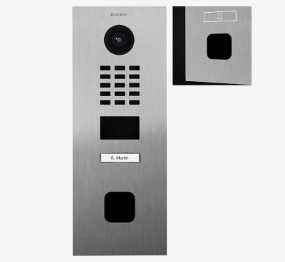 DoorBird D2101FV-EKEY-SL jednoprzyciskowy wideodomofon IP z RFID i otworem na czytnik EKEY sLine