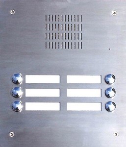 Panel domofonowy AS-6/U z sześcioma przyciskami, dwurzędowy