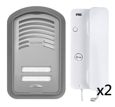 Zestaw domofonowy dwurodzinny Elfon Z2 Dual 2-żyłowy