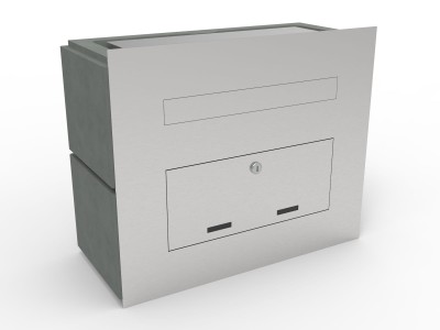 Wtynkowa skrzynka pocztowa do dwóch pustaków DREWBET CUBO K1