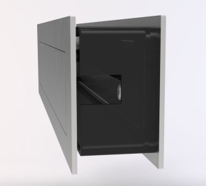 Wrzutnik listowy 310x80mm dwustronny SW-02 regulowany, lakierowany