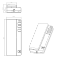 Unifon ACO UP950 do instalacji cyfrowych, z magnesem (przycisk otwierania i trzy przyciski funkcyjne)