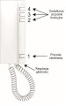Unifon ACO UP950 do instalacji cyfrowych, z magnesem (przycisk otwierania i trzy przyciski funkcyjne)