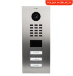 DoorBird D2203V trzyprzyciskowy wideodomofon IP z kamerą 5MPx i czytnikiem RFID/MIFARE