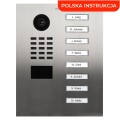 DoorBird D2208V ośmioprzyciskowy wideodomofon IP z kamerą 5MPx i czytnikiem RFID/MIFARE