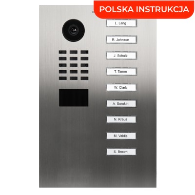 DoorBird D2209V 9-przyciskowy wideodomofon IP z kamerą 5MPx i czytnikiem RFID/MIFARE