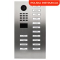 DoorBird D2215V 15-przyciskowy wideodomofon IP z kamerą 5MPx i czytnikiem RFID/MIFARE