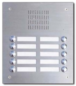 Panel domofonowy AS-10/U z dziesięcioma przyciskami, dwurzędowy