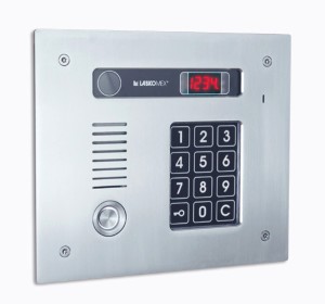 Panel domofonowy Laskomex CP-2513TP z czytnikiem kluczy Dallas (iButton), poziomy, stal nierdzewna